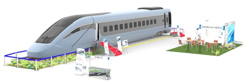 一般市民を対象に公開された韓国型動力分散式高速車両模型（写真＝ＫＯＲＡＩＬ）