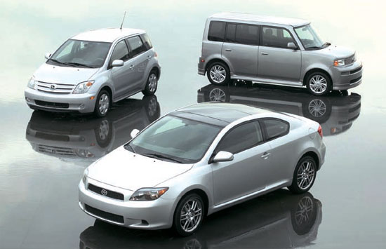 ２０１０コンシューマーリポート自動車信頼度調査で昨年に続いて１位になったトヨタの小型車ブランド「サイオン」。