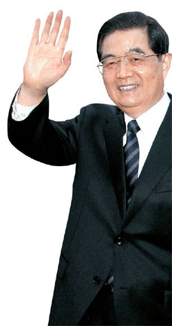 ９日、中央日報との書面インタビューに応じた中国の胡錦濤国家主席。
