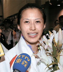 台湾の女子テコンドー選手・楊淑君。