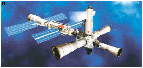 ２０２０年に建設される宇宙ステーションのイメージ図。