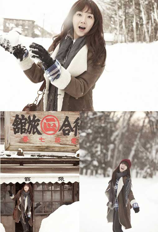 日本で写真撮影をした元祖韓流スターのチェ・ジウ（写真＝オンスタイル提供）。