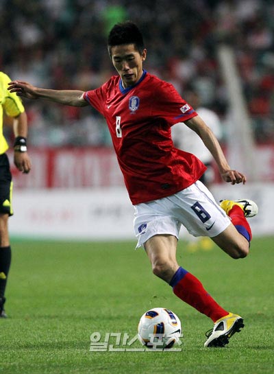 韓国サッカー代表ＭＦの金正友（２９、尚州尚武）。