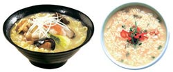 三養（サムヤン）食品「長崎ちゃんぽん」（左）と韓国ヤクルト 「ココミョン」（右）。