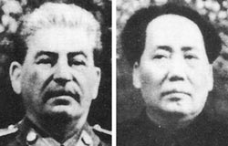 スターリン（左）、毛沢東（右）