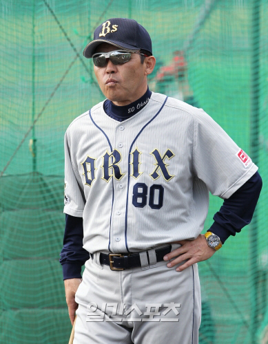 日本オリックス・バファローズの岡田彰布監督。