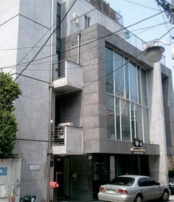 芸能事務所代表の性暴行事件が起きたソウル・清潭洞の事務所。
