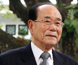 北朝鮮の金永南（キム・ヨンナム）最高人民会議常任委員長。