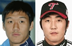 キム・ドンヒョン（左）、ユン・チャンス（右）。