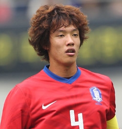 サッカー韓国五輪代表チームの主将兼中央ＤＦ洪正好（ホン・ジョンホ、２３、済州ユナイテッド）。