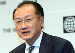 世界銀行のジム・ヨン・キム総裁。