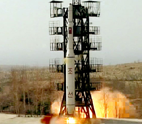 北朝鮮ロケット「銀河３号」（写真は資料）。