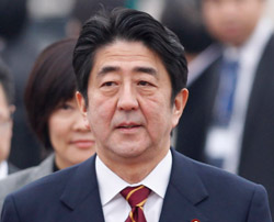安倍晋三日本首相。