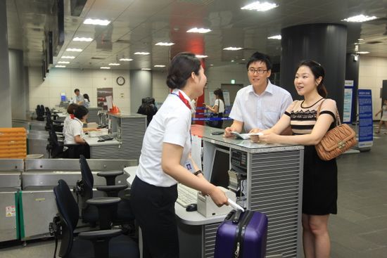 ソウル駅空港ターミナルの利用客が増加している。