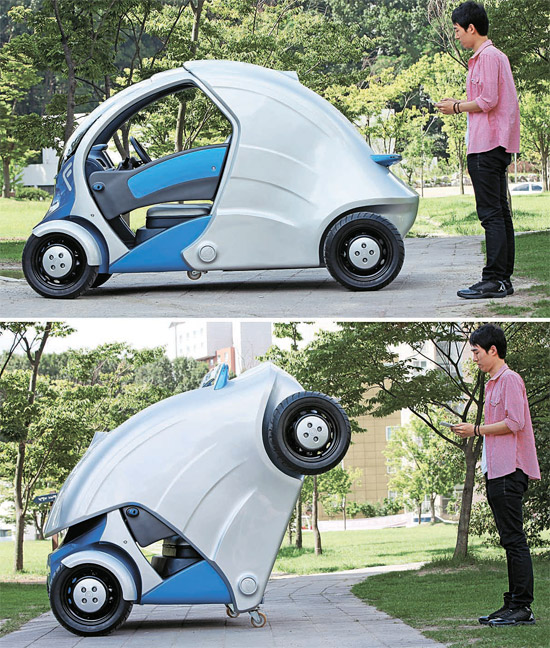 超小型折りたたみ式電気自動車「アルマジロ（Ａｒｍａｄｉｌｌｏ）－Ｔ」