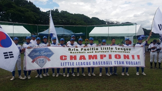 ２０１４世界リトルリーグアジア・太平洋地域予選に出場した韓国チーム。