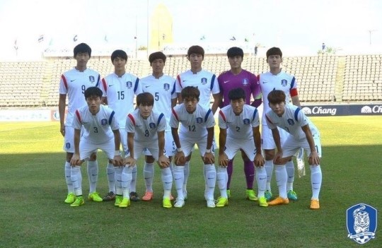 キングスカップで優勝したＵ－２２韓国代表チーム。