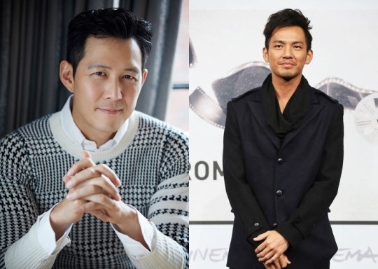 俳優イ・ジョンジェ（左）と中国トップスターのウォレス・チョン（右）