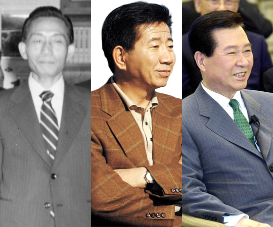 左から朴正熙、盧武鉉、金大中元大統領。（中央日報ＤＢ）