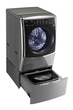 上半期に米国市場で販売旋風を起こしているＬＧエレクトロニクスのドラム洗濯機「ツインウォッシュ」。（写真＝ＬＧエレクトロニクス）