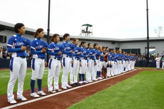 韓国女子野球代表チーム。
