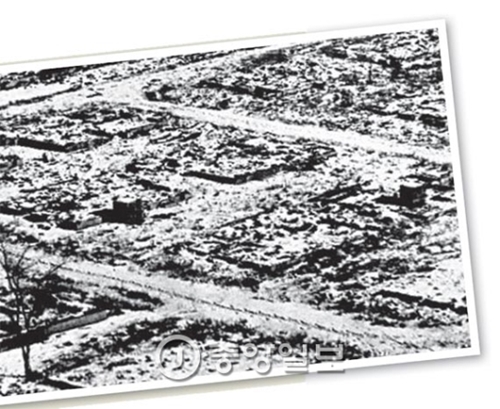 韓国戦争当時、米空軍のじゅうたん爆撃で焦土化した平壌（ピョンヤン）市内。（中央フォト）