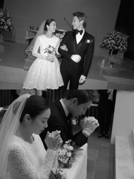 歌手Ｒａｉｎと女優キム・テヒの結婚式の様子