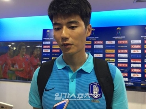 韓国サッカー代表チームの主将奇誠庸選手。