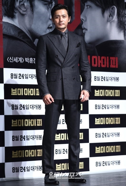 ３１日、ソウル江南区狎鴎亭ＣＧＶで開かれた映画『Ｖ．Ｉ．Ｐ』の制作報告会に登場した俳優チャン・ドンゴン。