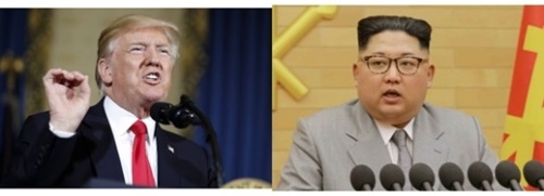 ドナルド・トランプ米大統領と北朝鮮の金正恩委員長。