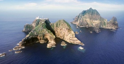 独島（ドクト、日本名・竹島）。（写真提供＝中央フォト）