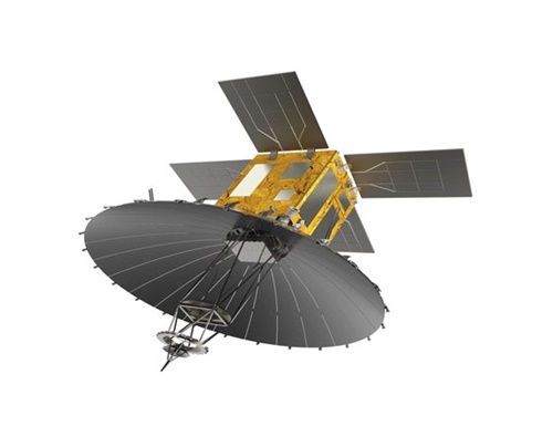 高性能映像レーダーを搭載した人工衛星のイメージ