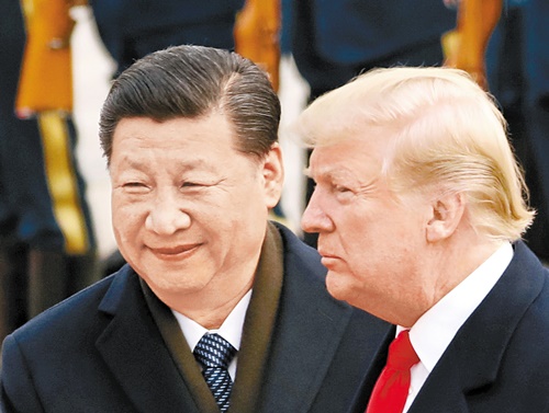習近平中国国家主席（左）とドナルド・トランプ米大統領（右）［中央フォト］