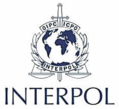 国際刑事警察機構「インターポール」のロゴ。［中央フォト］