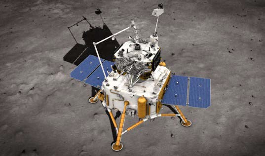 「嫦娥５号」の月面作業場面説明図　（写真＝中国国家航天局）