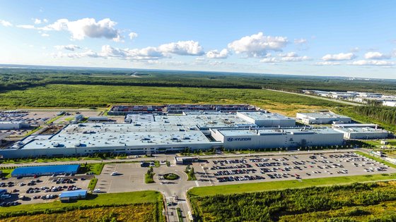現代車サンクトペテルブルク工場。年間２３万台の生産能力を持つ。　写真＝現代自動車