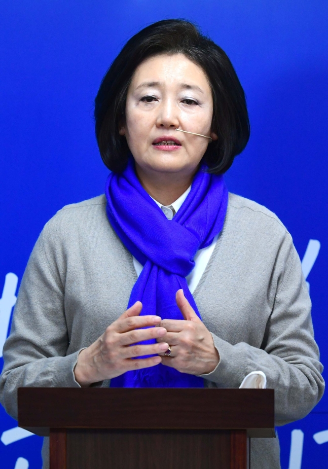 「共に民主党」の朴映宣ソウル市長候補。オ・ジョンテク記者