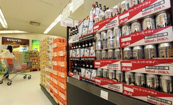 日本産輸入ビール。カン・ジョンヒョン記者