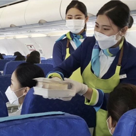 エアプサンの機内サービス　［写真　エアプサン］