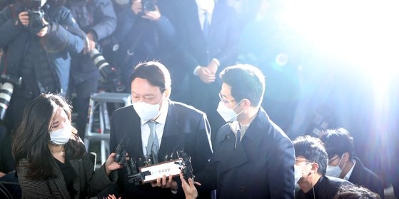 ３月４日に辞意を表明した尹錫悦検察総長　キム・ギョンロク記者