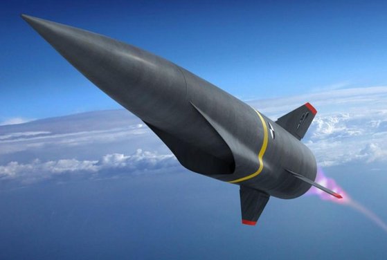 極超音速ミサイルの想像図。　［写真　ロッキードマーティン］