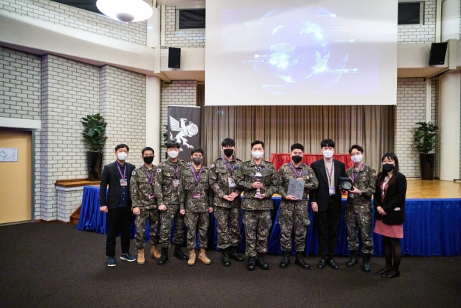 「サイバーネット２０２１」で準優勝した韓国軍　［写真　国防部］
