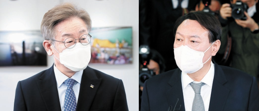 李在明（イ・ジェミョン）氏、尹錫悦（ユン・ソクヨル）氏