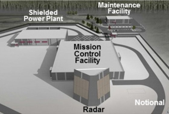 米ミサイル防衛局（ＭＤＡ）がアラスカに設置した長距離識別レーダー（ＬＲＤＲ）概念図。　［写真＝ＭＤＡ］