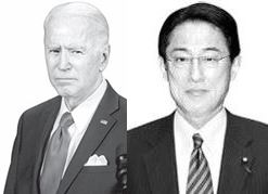 バイデン米大統領と日本の岸田文雄首相