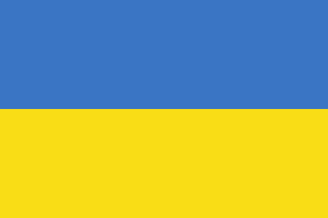 ウクライナの国旗　［Ｐｉｘａｂａｙ］