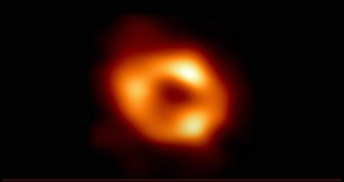 天の川銀河のブラックホールのイメージ　　ＥＨＴユーチューブ中継画面キャプチャー