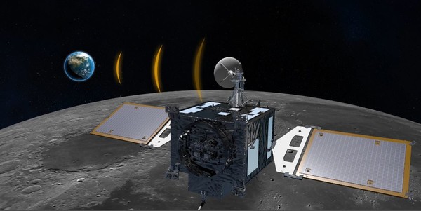 韓国の月探査用軌道船飛行想像図。［写真　韓国航空宇宙研究院］