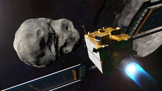 米航空宇宙局（ＮＡＳＡ）が小惑星の軌跡変更のために２７日（日本時間）に実施する宇宙船衝突実験　ＮＡＳＡホームページ　キャプチャー