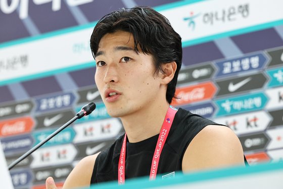 サッカー韓国代表のＦＷ趙圭誠。　キム・ヒョンドン記者